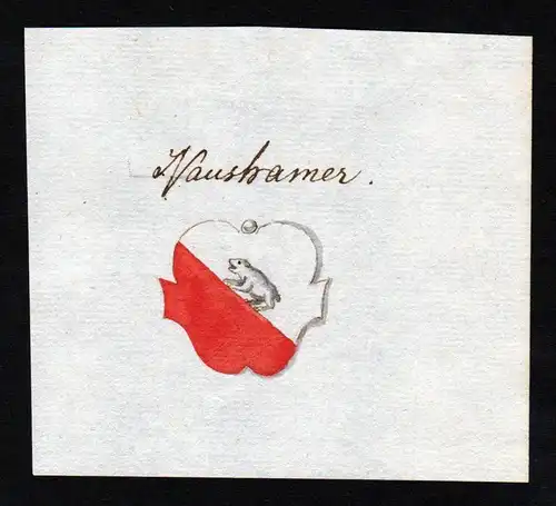 Naushamer - Naushamer Handschrift Manuskript Wappen manuscript coat of arms
