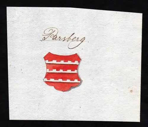 Parsberg - Parsberg Handschrift Manuskript Wappen manuscript coat of arms