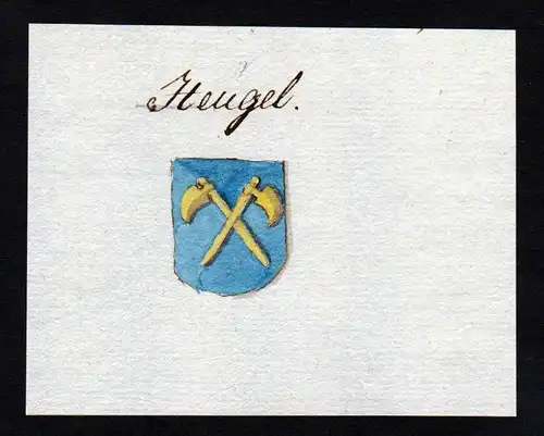 Heugel - Heugel Handschrift Manuskript Wappen manuscript coat of arms