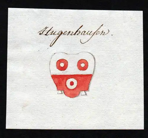 Hugenhausen - Hugenhausen Handschrift Manuskript Wappen manuscript coat of arms