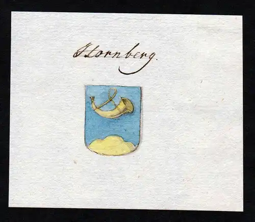 Hornberg - Hornberg Handschrift Manuskript Wappen manuscript coat of arms