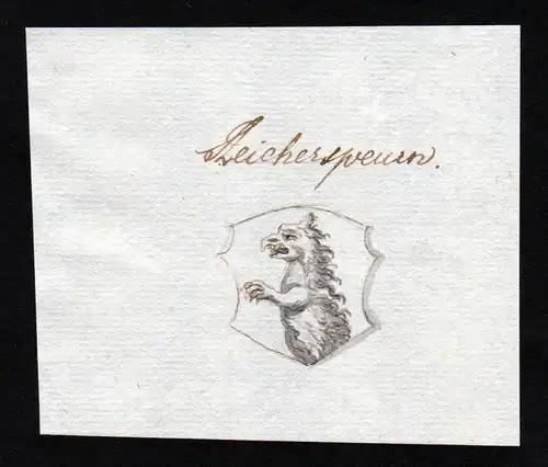 Reicherpeurn - Reicherpeurn Reichersbeuren Handschrift Manuskript Wappen manuscript coat of arms