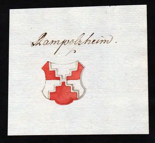 Rampolzheim - Rampolzheim Handschrift Manuskript Wappen manuscript coat of arms