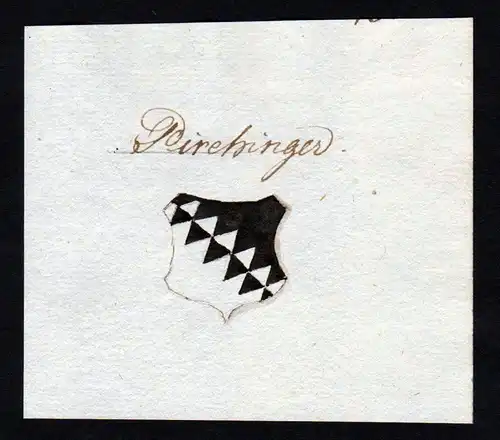 Pirchinger - Pirchinger Handschrift Manuskript Wappen manuscript coat of arms