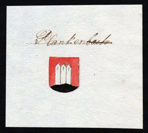 Planken - Planken Plancken Handschrift Manuskript Wappen manuscript coat of arms