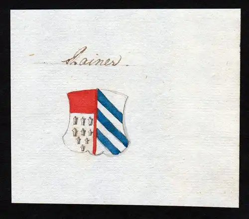 Rainer - Rainer Wappen Handschrift Manuskript manuscript coat of arms