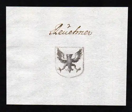 Reuchner - Reuchner Handschrift Manuskript Wappen manuscript coat of arms