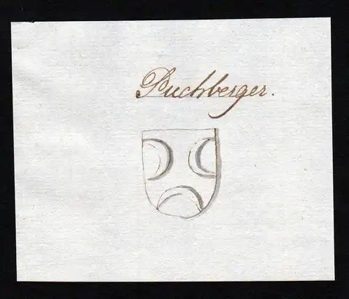 Puchberger - Puchberger Buchberger Handschrift Manuskript Wappen manuscript coat of arms