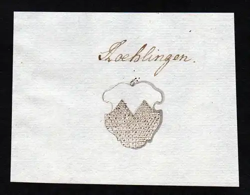 Roehlingen - Röhlingen Roehlingen Handschrift Manuskript Wappen manuscript coat of arms