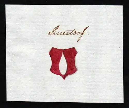 Ruestorff - Ruestorf Rüstorf Handschrift Manuskript Wappen manuscript coat of arms