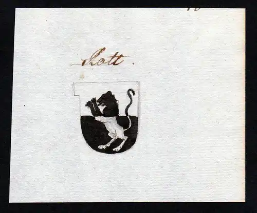 Rott - Rott Handschrift Manuskript Wappen manuscript coat of arms