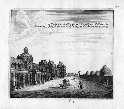 Tuilerien Palais des Tuileries Paris France Frankreich gravure estampe Kupferstich