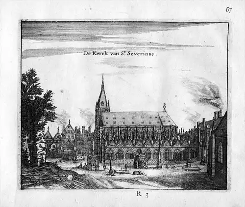 Kirche Saint Severin Paris Frankreich France gravure estampe Kupferstich