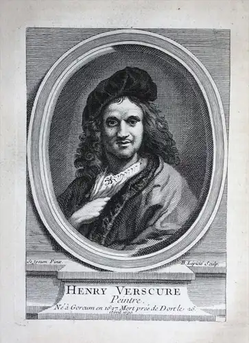 Henry Verscure - Hendrik Verschuring (1627-1690) painter Maler peintre Kupferstich Portrait engraving