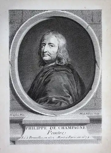 Philippe de Champagne - Philippe de Champaigne (1602-1674) Maler painter peintre gravure Kupferstich Portrait