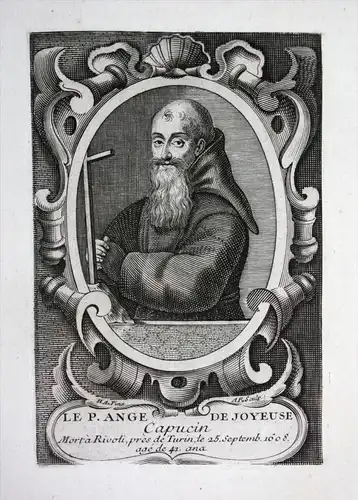 Le P. Ange de Joyeuse - Henri duc de Joyeuse (1563-1608) comte du Bouchage, capucine, Kapuziner, duke Kupferst