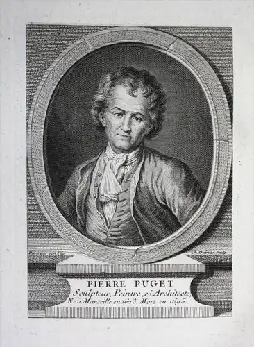 Pierre Puget - Pierre Puget (1620-1694) painter peintre Maler Bildhauer sculptor sculpteur Kupferstich Portrai