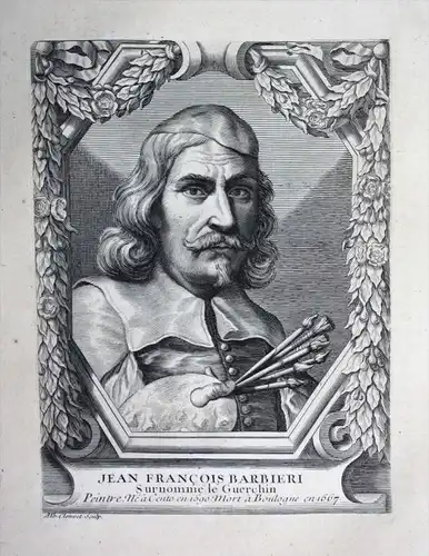 Jean Francois Barbieri - Giovanni Francesco Barbieri Guercino (1591-1666) Maler painter peintre pittore Kupfer