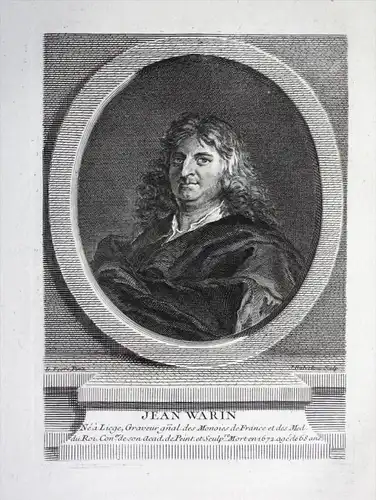 Jean Warin - Jean Varin (1607-1672) Bildhauer sculpteur sculptor Kupferstich Portrait gravure engraving