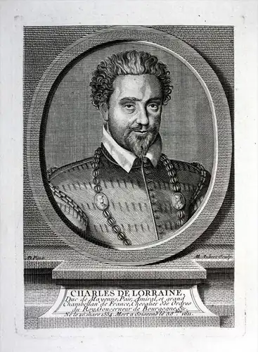 Charles de Lorraine - Charles de Mayenne II de Lorraine (1554-1611) Maine Guise Alencon Soissons duc duke Kupf