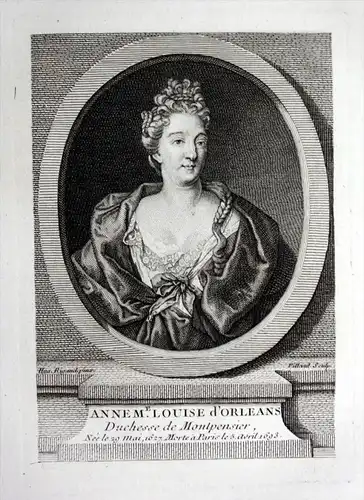 Anne M. Louis d'Orleans - Anne Marie Louise d'Orleans Montpensier (1627-1693) Petite-fille de France, Princess