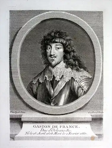 Gaston de France - Gaston de Bourbon duc d'Orleans (1608-1660) Anjou Chartres Blois Montpensier Saint-Fargeau