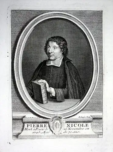 "Pierre Nicole" - Pierre Nicole theologien Theologe gravure Kupferstich Portrait engraving