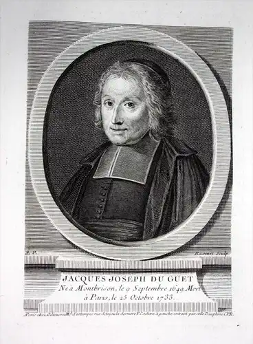 Jacques Joseph du Guet - Jacques Joseph Duguet (1649-1733) Montbrison Strasbourg Paris Bruxelles moraliste gra