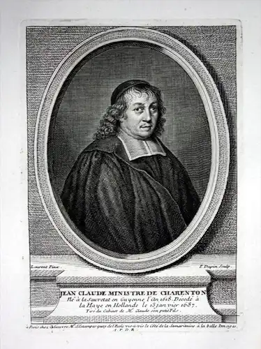 Jean Claude Ministre de Charenton - Jean Claude (1619-1687) Nimes Montauban Charenton ministre protestant Char