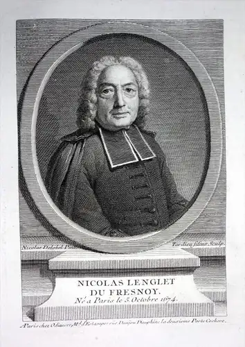 Nicolas Lenglet du Fresnoy - Nicolas Lenglet Du Fresnoy (1674-1755) geographer, bibliographer of alchemy, scho