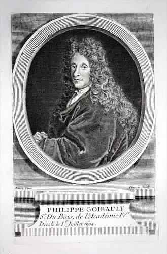 Philippe Goibault - Philippe Goibault-Dubois (1626-1694) translator historien gravure Kupferstich Portrait eng