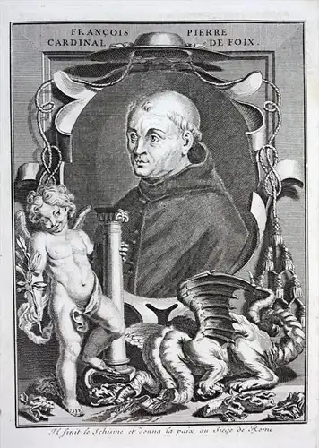 "Francois Pierre Cardinal de Foix" - Pierre de Foix Le Vieux Kardinal cardinal France gravure Portrait engraving