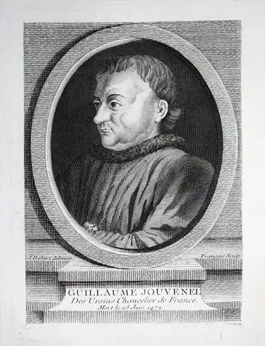 Guillaume Jouvenel - Guillaume Juvenal des Ursins Kanzler Chancelier chancellor gravure Portrait engraving
