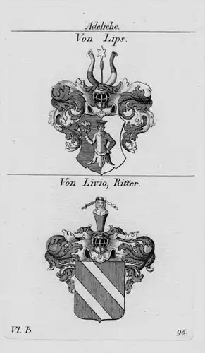Lips Livio Wappen Adel coat of arms heraldry Heraldik Kupferstich