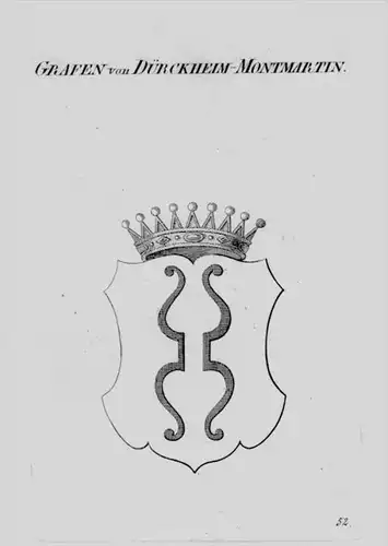 Drückheim-Montmartin Wappen Adel coat of arms heraldry Heraldik Kupferstich