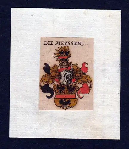 h Meyssen Wappen coat of arms heraldry Heraldik Kupferstich