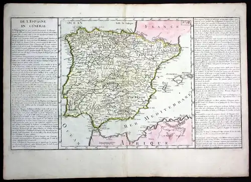 "De l'Espagne en general" - Spain Espana Spanien Portugal Clouet antique print Kupferstich