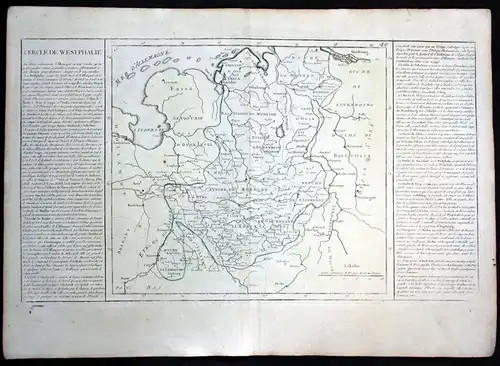 "Cercle de Westphalie" - Hamburg Bremen Osnabrück Oldenburg Clouet antique print Kupferstich
