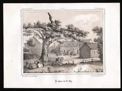 La Chene de Ste. Foy - Chalet Chene Sainte-Foy Rennes Ille-et-Vilaine France Lithographie lithograph