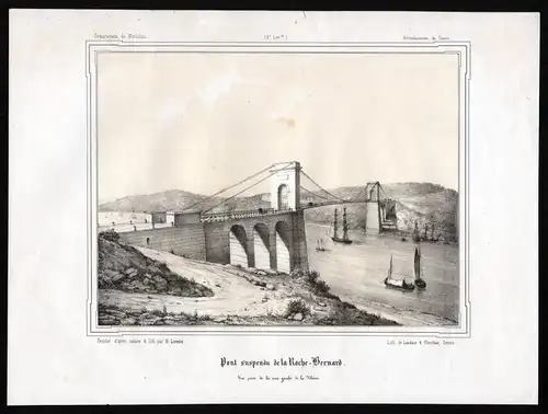Pont suspendu de la Roche-Bernard - Brücke Pont de La Roche-Bernard Morbihan Vannes Ille-et-Vilaine France Li