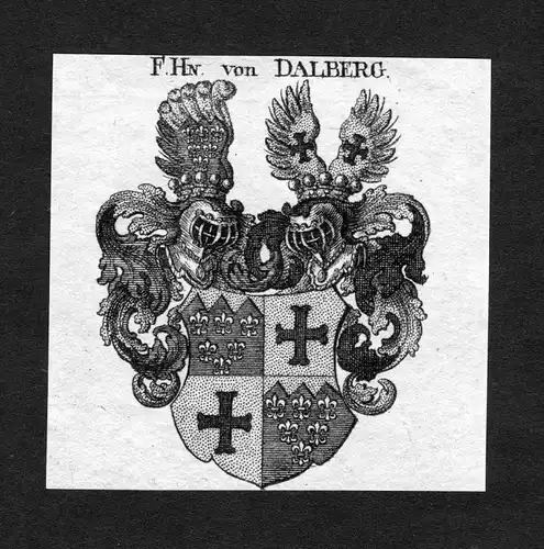 Dalberg - Dalberg Wappen Adel coat of arms heraldry Heraldik Kupferstich