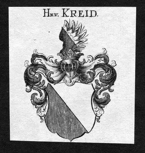 Kreid - Kreid Wappen Adel coat of arms heraldry Heraldik Kupferstich