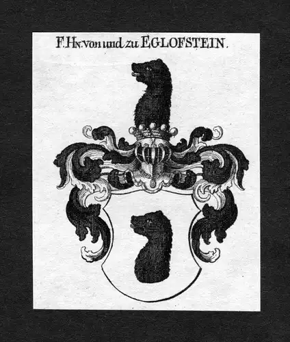 Eglofstein - Eglofstein Egloffstein Wappen Adel coat of arms heraldry Heraldik Kupferstich