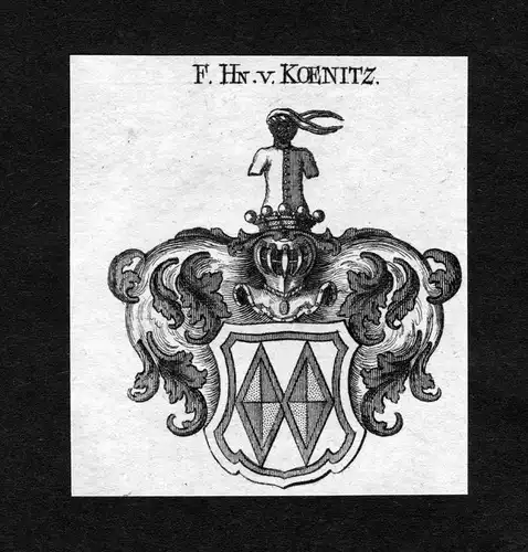 Koenitz - Koenitz Könitz Wappen Adel coat of arms heraldry Heraldik Kupferstich