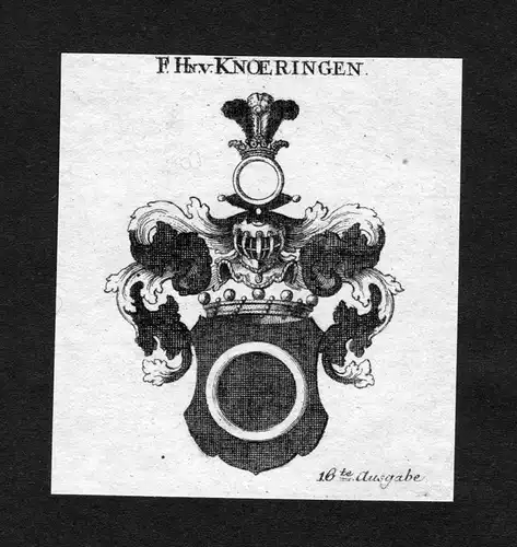 Knoeringen - Knoeringen Knöringen Wappen Adel coat of arms heraldry Heraldik Kupferstich