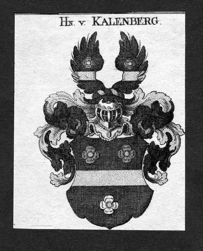 Kalenberg - Kalenberg Kahlenberg Wappen Adel coat of arms heraldry Heraldik Kupferstich