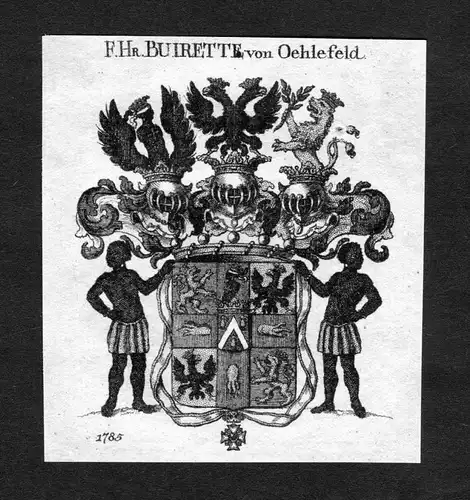 Buirette von Oehlefeld - Buirette von Oehlefeld Öhlefeld Wappen Adel coat of arms heraldry Heraldik Kupfersti