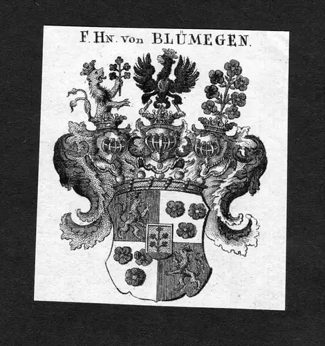 Blümegen - Blümegen Bluemegen Wappen Adel coat of arms heraldry Heraldik Kupferstich