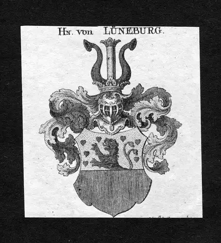 Lüneburg - Lüneburg Lueneburg Wappen Adel coat of arms heraldry Heraldik Kupferstich