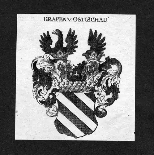 Ostischau - Ostischau Osteschau Wappen Adel coat of arms heraldry Heraldik Kupferstich